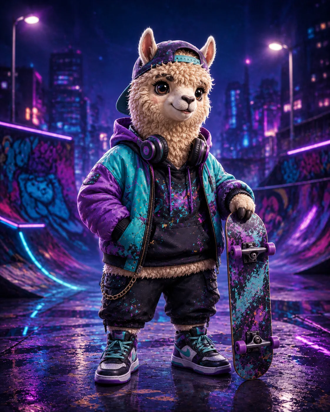 Skatepaca character art
